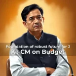 Artistic representation for Foundation of robust future for J K : CM on Budget