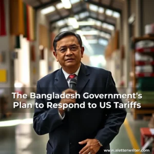 Artistic representation for The Bangladesh Government's Plan to Respond to US Tariffs