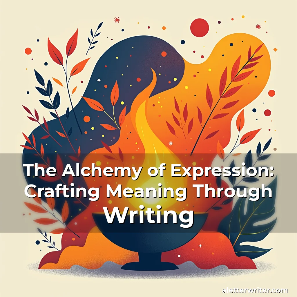 Artistic representation for The Alchemy of Expression: Crafting Meaning Through Writing