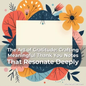 Artistic representation for The Art of Gratitude: Crafting Meaningful Thank You Notes That Resonate Deeply