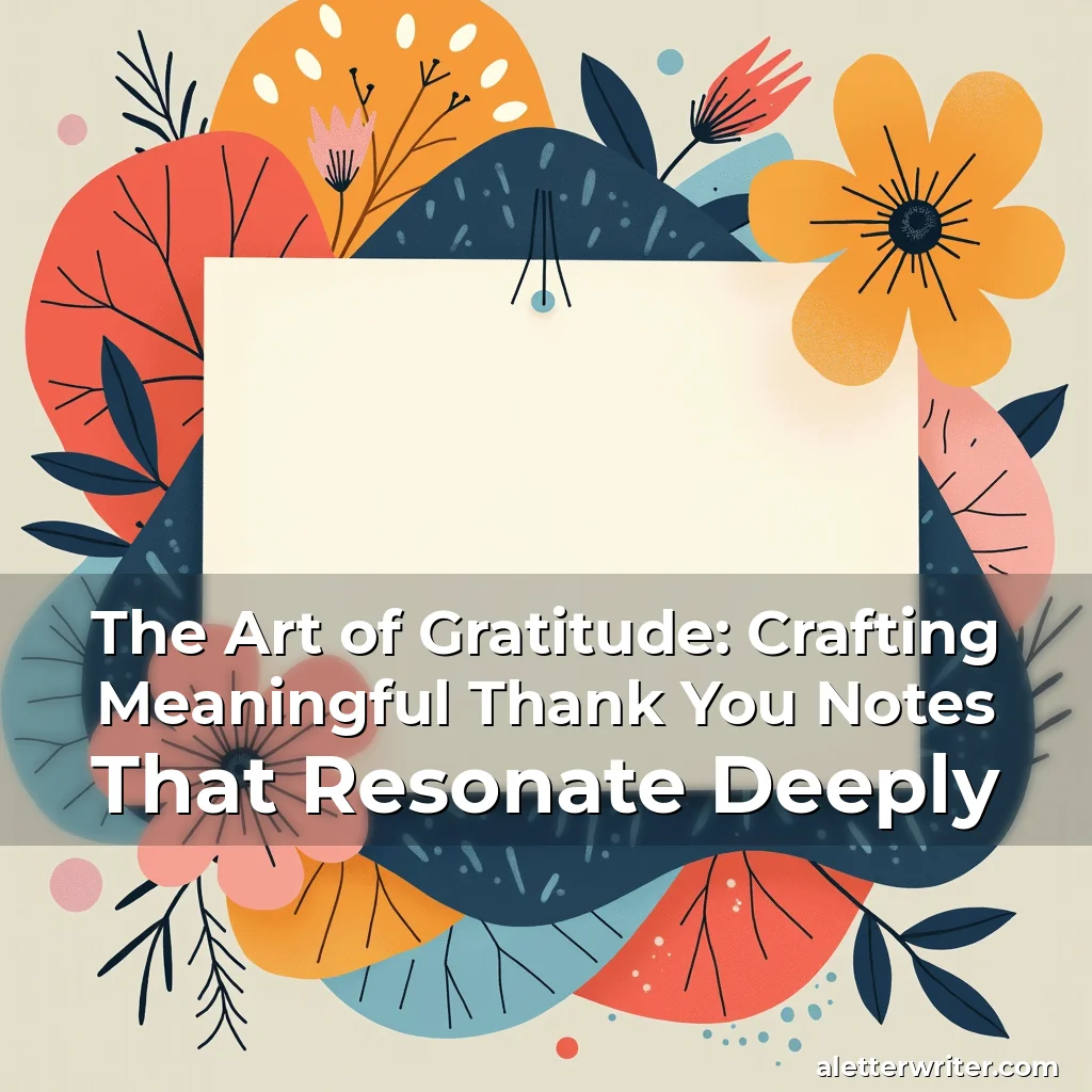 Artistic representation for The Art of Gratitude: Crafting Meaningful Thank You Notes That Resonate Deeply