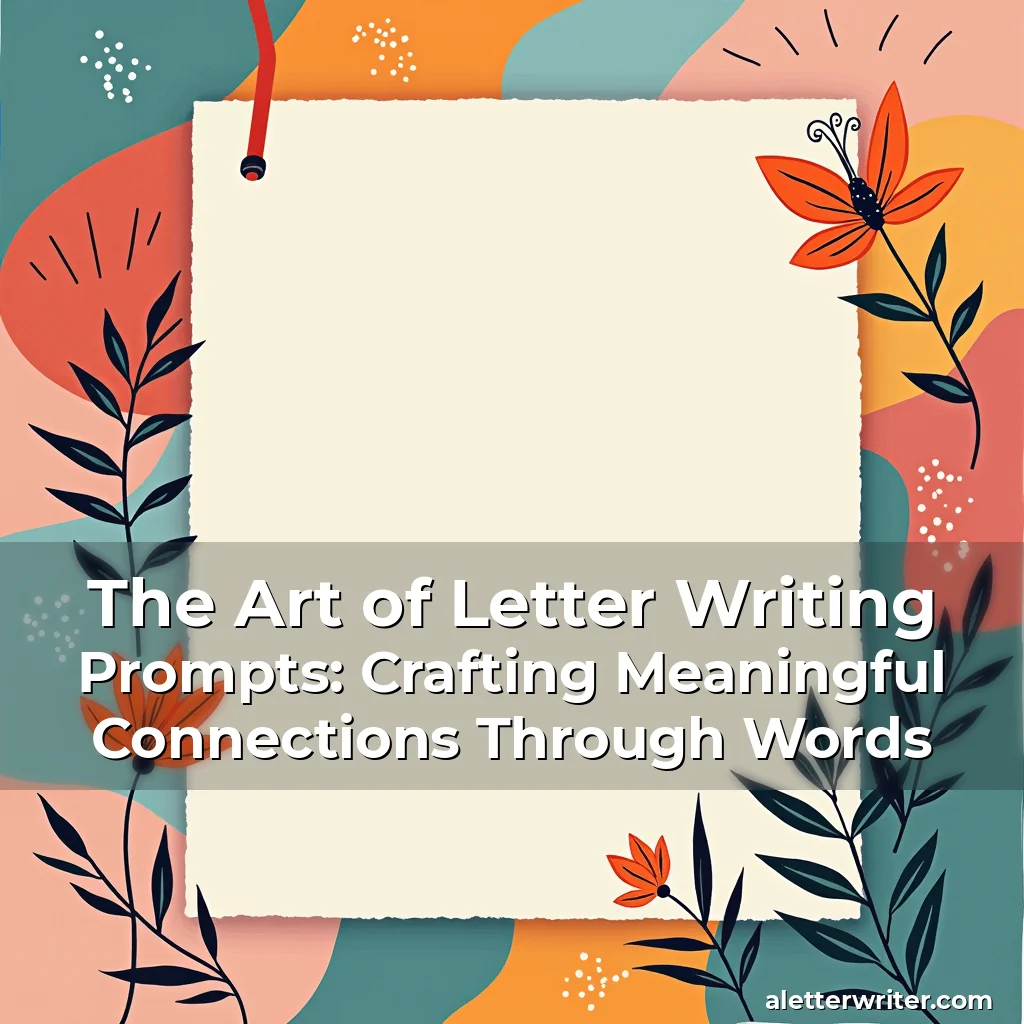 Artistic representation for The Art of Letter Writing Prompts: Crafting Meaningful Connections Through Words
