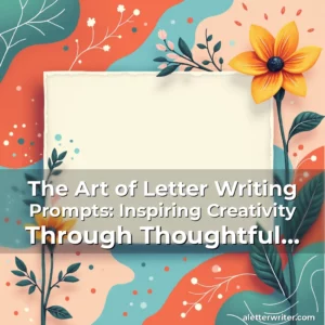 Artistic representation for The Art of Letter Writing Prompts: Inspiring Creativity Through Thoughtful Communication