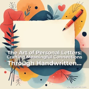 Artistic representation for The Art of Personal Letters: Crafting Meaningful Connections Through Handwritten Communication